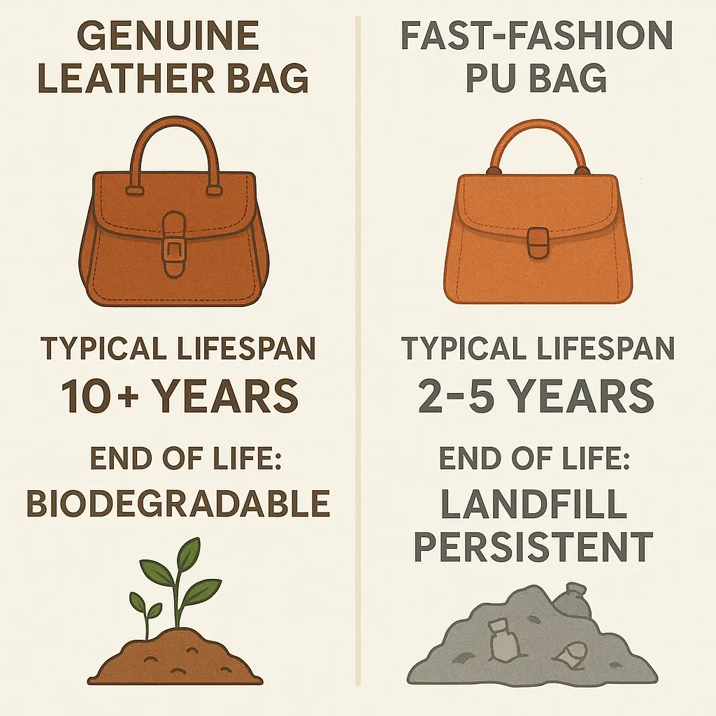 Genuine leather vs fast fashion