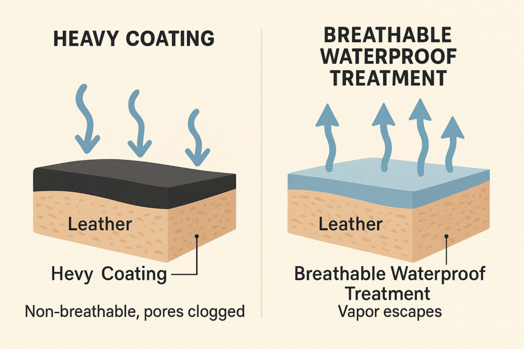 Breathable leather
